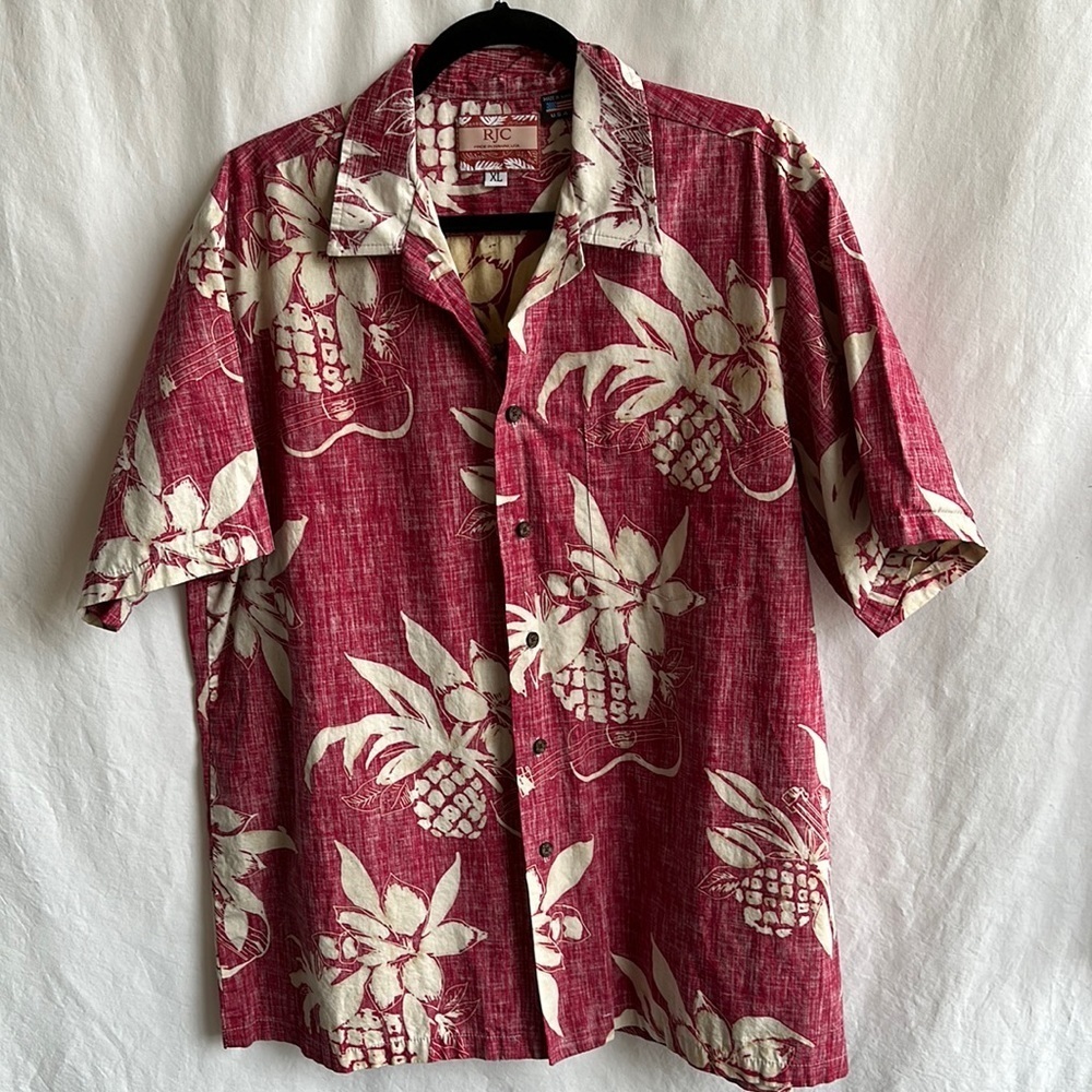 RJC Hawaiian shirt with pineapples, size XL